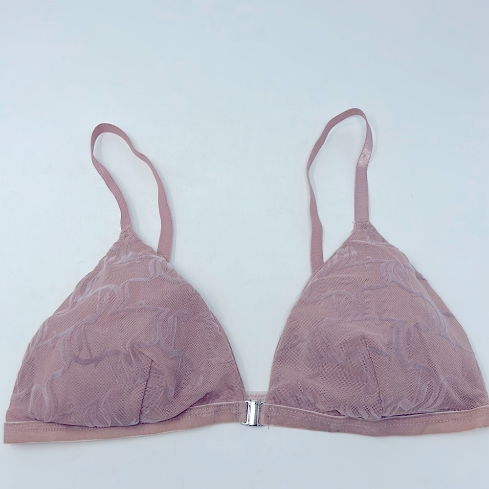 Juicy Couture Pink Snap-Front Bra Size Medium Excellent Condition